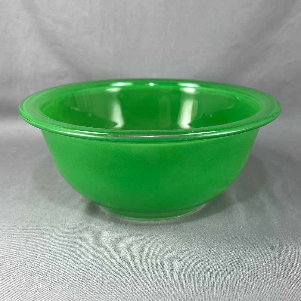Vtg Pyrex 322 1 L Corning NY Glass Green Clear Bottom Mixing Nesting Bowl 80s - Picture 2 of 16